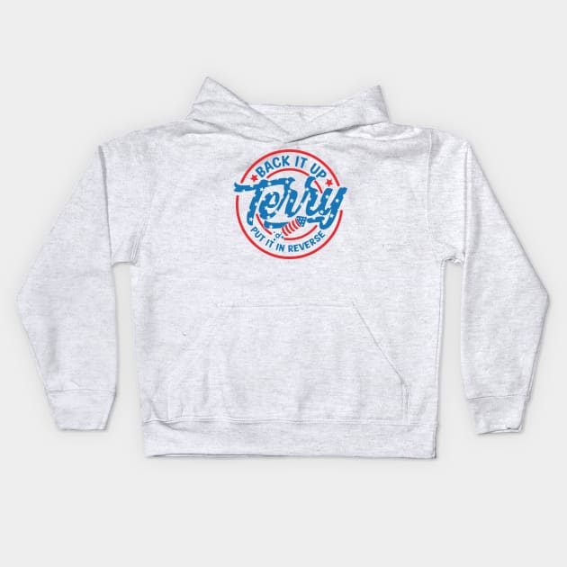 Back It Up Terry Put It In Reverse Fireworks Fun 4th Of July Kids Hoodie by Slondes